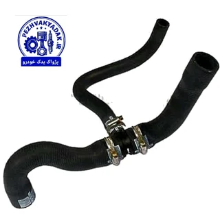 شیلنگ آب رادیاتور بخاری کوتاه دوگانه به همراه سه راهی و بست  کد: 1080203799